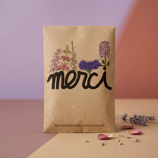 Sachet de graine a message - Merci