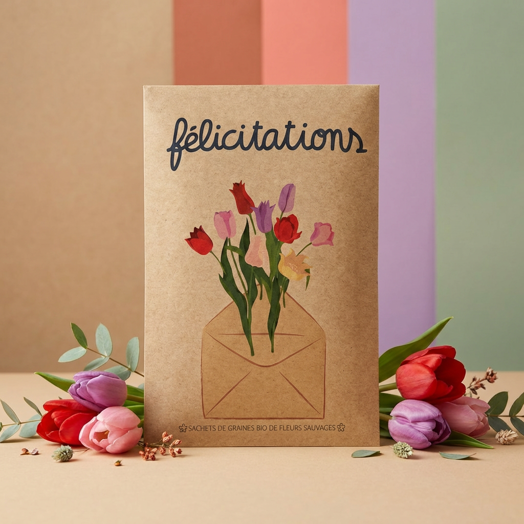 Sachet de graine a message - Félicitations