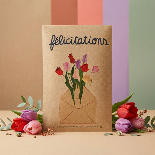 Sachet de graine a message - Félicitations