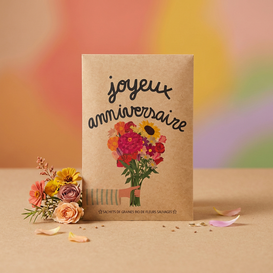 Sachet de graine a message - Joyeux anniversaire